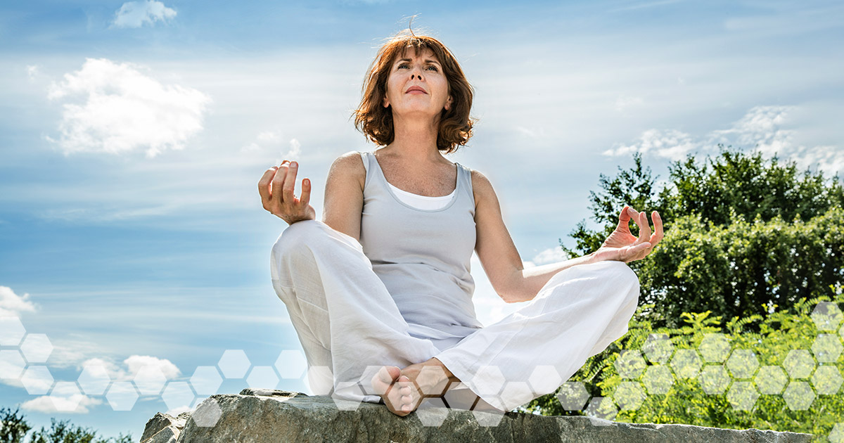 Woman Meditating Outside Woman Meditating Outside